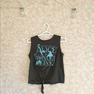 Alice in Wonderland Tie-Front Tank Top